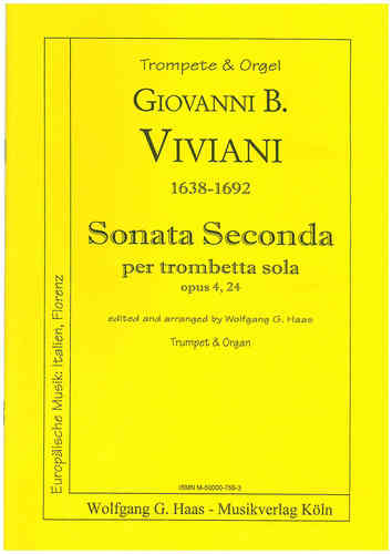 Viviani, Giovanni B. 1638-1692 -Sonata Seconda by trombetta sola et organo, op.4,23 C major