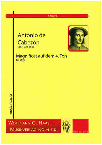 Cabezon, Antonio 1510-1566 -Magnificat au 4ème ton pour Orgue