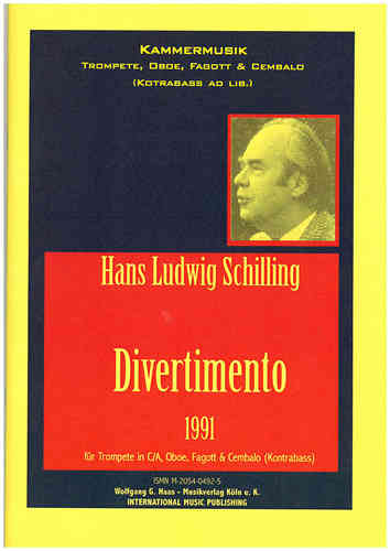 Schilling, Hans Ludwig 1927- 2012, Divertimento für Trompete in C/A, Oboe, Fagott, Cembalo