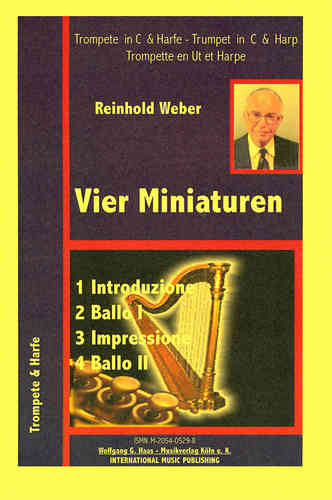 Weber,Reinhold 1927-2013 -Vier Miniaturen für Trp B/C, Harfe(Piano) WebWV11