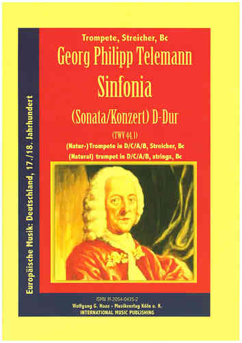 Telemann,Georg Philipp 1681-1767  -Sinfonia (Sonata-Konzert) TWV 44:1 Ré-majeur