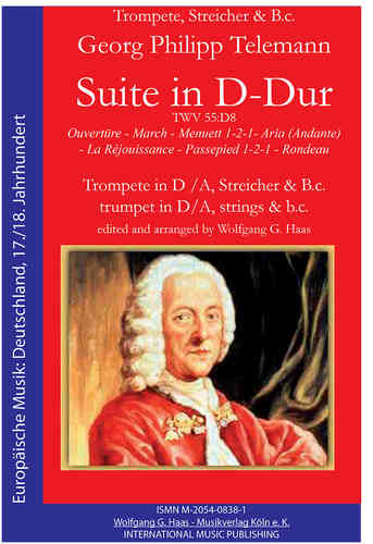 Telemann, Georg Philipp 1681-1767 Suite in D-Dur TWV 55,8 Trompete, Streicher, Basso continuo (Part)