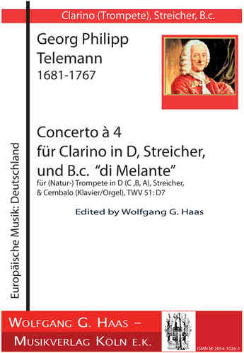 Telemann, Georg Ph.;-Concerto in D-Dur, TWV 51:D7 „di Melante“