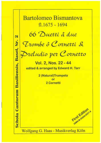 Bismantova, Bartolomeo 1675c-1694 -66 Duetti, à due trombe ò cornetti -Vol.2, Nr.23 - 44