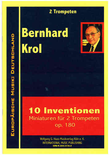 Krol, Bernhard 1920 - 2013  -10 Invenciones op.180, para 2 trompetas (clarinetes)