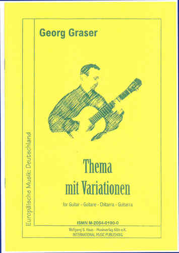 Graser, Georg *1965  -Thema mit 5 Variationen für Gitarre