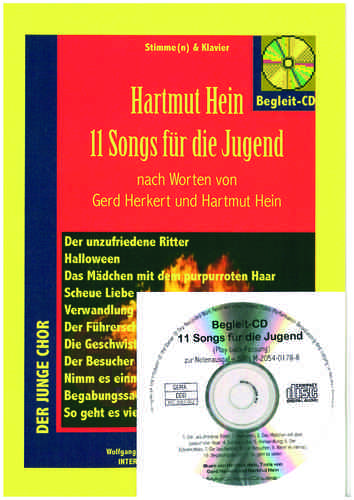 Hein,Hartmut 1936-2018; Songs (11) für die Jugend, Keyboard, Play-back-CD.