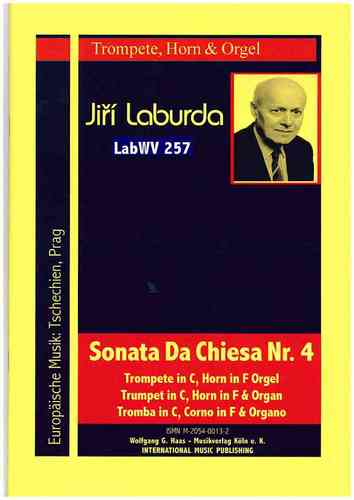 Laburda, Jiří 1931  -Sonata Since Chiesa no. 4 LabWV257 for trumpet in C, Horn in F, Organ