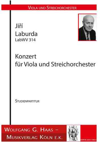 Laburda, Jiří 1931 Concierto para viola y orquesta de cuerdas LabWV314 Partitura de Estudio