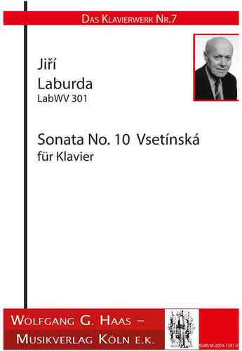 Laburda,Jiří *1931 Sonata No. 10 Vsetínská für Klavier (Vsetiner) LabWV 301