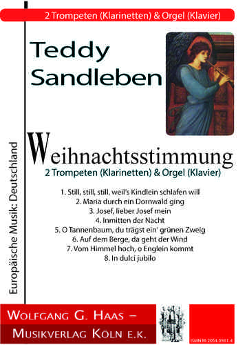 Sandleben,Teddy *1933  -Weihnachtsstimmung  para 2 trompetas (clarinetes), piano / órgano