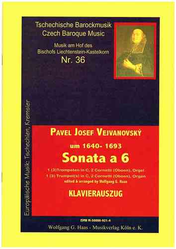 Vejvanovský, Pavel Joseph 1633c-1693 -Sonata a 6 / 1(3) (Nat-)Trp in C, (2 Cornetti/Ob/Trp) OA/ KA
