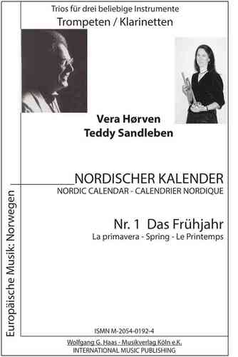 Hørven, Vera * 1955 / sabbia, Teddy nato 1933 Calendario -Nordischer Nr. 1 per 3 trombe / clarinetti