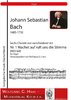 Bach,Johann Sebastian 1685-1750; Nr. 1 Wachet auf ruft uns die Stimme BWV 645 pour Orgue