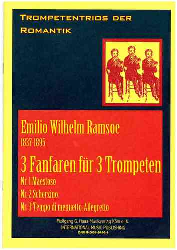 Ramsoe,Emilio Wilhelm 1837-1895  -3 Fanfaren für 3 (Natur-)Trompeten