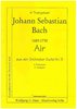 Bach, Johann Sebastian: "Air" aus der Orchester-Suite Nr.3 BWV1068, für 4 Trompeten (Klarinetten)
