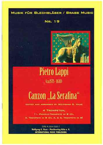 Lappi, Pietro 1575c-1630 -Canzon "La Serafina" Brass Quartet: 4 trompetas