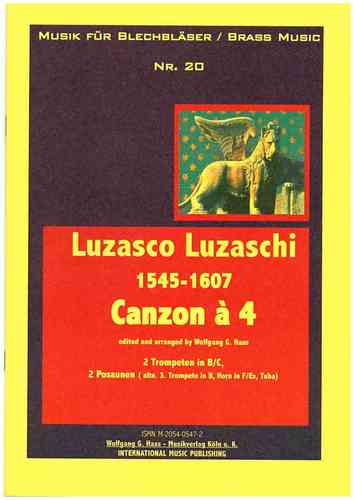 Luszaschi, Luzzasco 1545 c-1607 -Canzon à 4; Brass Quintet, Latón Música Nº 20