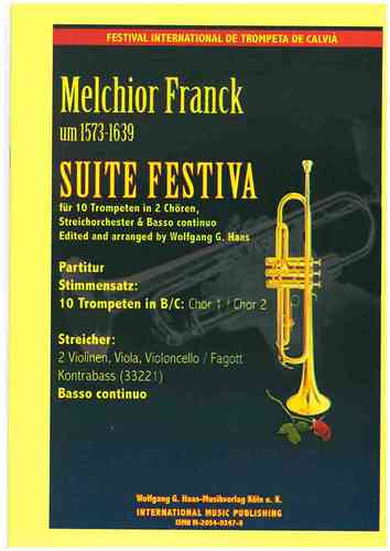 Franck, Melchior 1573c-1639 - Suite Festiva pendant 10 trompettes en deux chœurs, orchestre à cordes