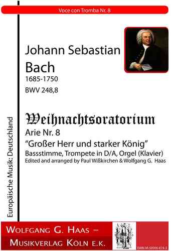Bach,Johann Sebastian -“Grosser Herr und starker Köng“ (D-Dur)  Bass, Trompete, Begleitung