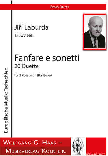 Jiří Laburda nacido 1931 Fanfare e Sonetti LabWV 346a 20 Duets para 2 trombones (barítono)