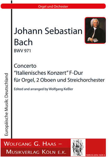 Bach,Johann Sebastian 1685-1750; Concerto BWV 971 "Italienisches Konzert" F-Dur BWV971; PARTITUR