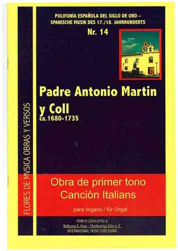 Coll, Padre Antonio Martin y 1680-1735 Obra de primer tono Canción Italians para órgano