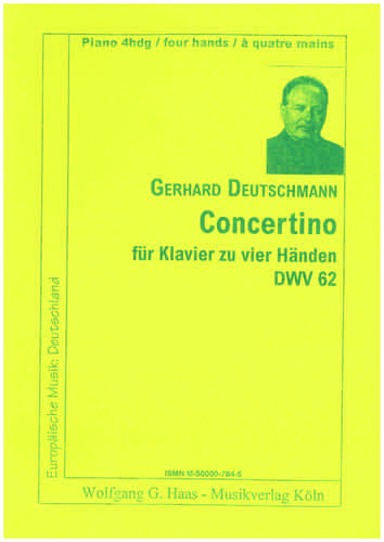 Deutschmann,Gerhard, Concertino für Klavier zu vier Händen DWV 62