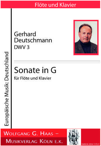 Deutschmann,Gerhard *1933 Sonate in G , DWV 3 für Flöte und Klavier