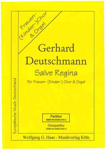Deutschmann, Gerhard Salve Regina, DWV 80a, partitura