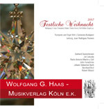 Música festiva de Navidad para trompeta, cuerno, órgano y cuerdas