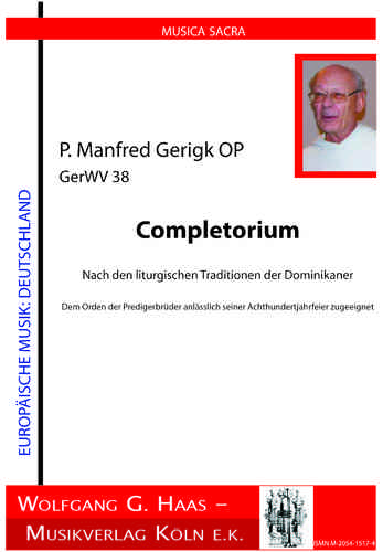Gerigk, Manfred OP *1934 Completorium GerWV38, PARTITUR