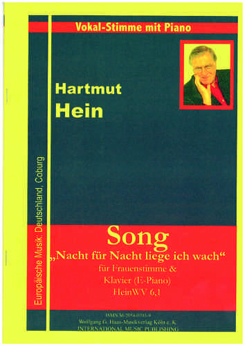 Hein, Hartmut *1936, „Nacht für Nacht lieg ich wach“ Song für Frauenstimme & Klavier, HeinWV 6,1