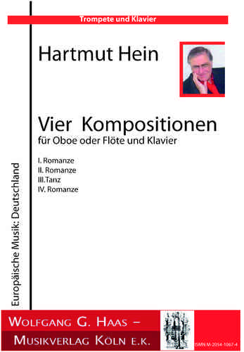 Hein,Hartmut 1936-2018: Vier Kompositionen Oboe oder Flöte & Klavier (E - Piano)