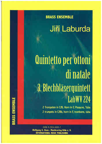 Laburda, Jirí *1931; Blechbläserquintett Nr. 3 (Piccolo di Natale)  LabWV 224