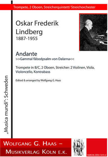Lindberg,Oskar.;Andante: Gammal fäbodpsalm von Dalarna;Trompete mit Streichern