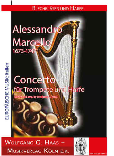 Marcello, Alessandro 1673-1747; Concerto für Trompete und Harfe (Piano)