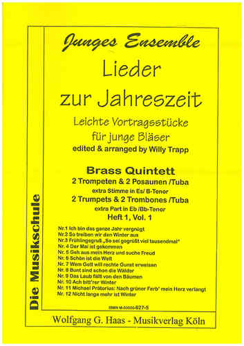 Trapp, Willy 1923-2013; Lieder zur Jahreszeit für Blechbläser (Holz-) Quartett