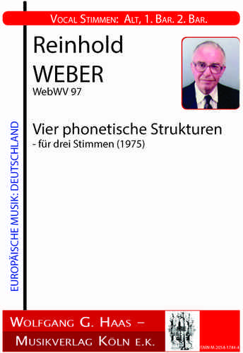 Weber, Reinhold 1927-2013 Vier phonetische Strukturen WebWV 97  für Alt und 2 Bartitone