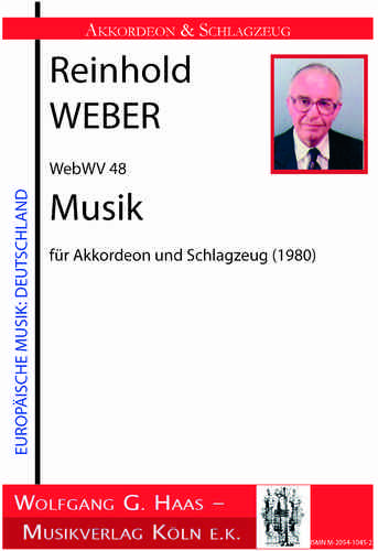 Weber, Reinhold 1927-2013 Musik für Akkordeon und Schlagzeug WebWV48