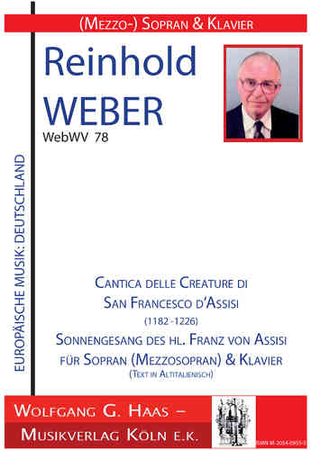 Weber,Reinhold; Sonnengesang., für Sopran (Mezzosopran) & Klavier WebWV 78