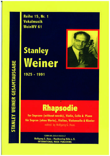 Weiner, Stanley 1925-1991 -Rhapsodie / Sopran (ohne Worte) WeinWV61