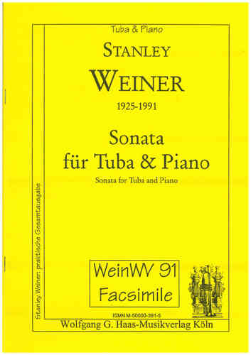 Weiner,Stanley 1925-1991; Sonata for Tuba & Piano, WeinWV91
