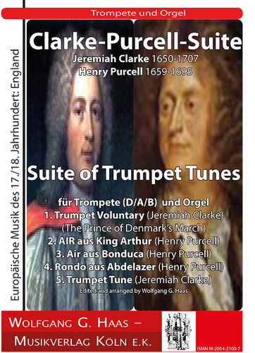 Clarke, Jeremiah 1673c-1707; - Purcell   Suite of Trumpet Tunes  Trompete (D/A/B), Orgel