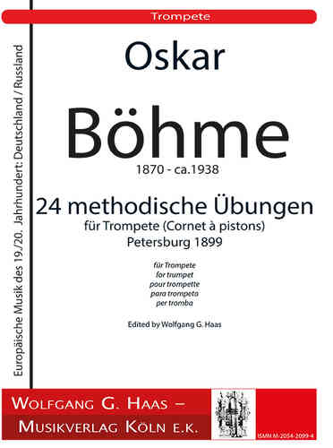 Böhme, Oskar 1870 -. Circa 1938 24 esercizi metodici per tromba op 20