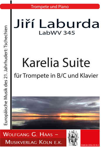 Laburda, Jiří;  Karelia Suite BWV 345 for trumpet in Bb / C and piano