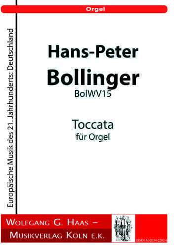 Hans-Peter Bollinger Toccata BolWV15 für Orgel