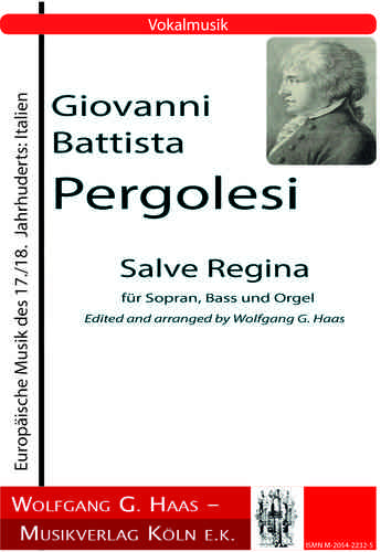 Pergolesi, Giovanni Battista; Salve Regina für Soprano, Basso und Organ