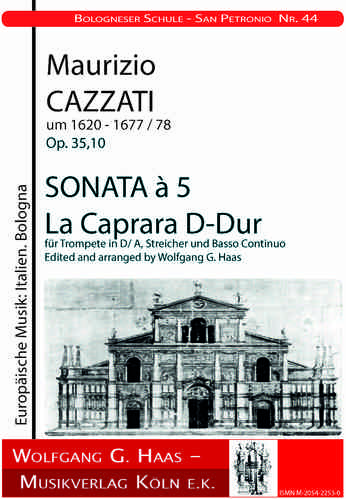 CAZZATI, Maurizio hacia 1620 - 1677/78, SONATA à 5 Op. Cit. 35.10 La Caprara en re mayor