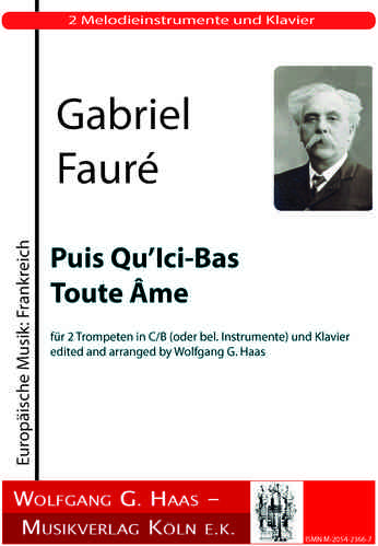 Fauré,Gabriel;  Puis Qu’Ici-Bas Toute Âme, 2 Trompeten und Klavier
